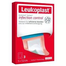 LEUKOPLAST Leukomed Sorbact steriilne 5x7,2 cm, 3 tk