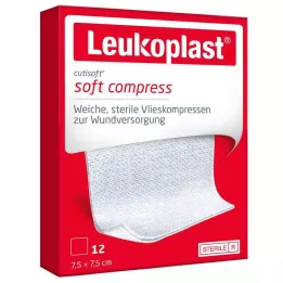 LEUKOPLAST Cutisoft Vlieskompr. 7,5x7,5 cm steriilne, 12 tk