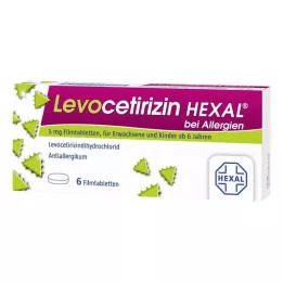 LEVOCETIRIZIN HEXAL allergiatele 5 mg õhukese polümeerikattega tabletid, 6 tk