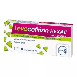 LEVOCETIRIZIN HEXAL allergiatele 5 mg õhukese polümeerikattega tabletid, 18 tk