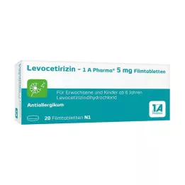 LEVOCETIRIZIN-1A Pharma 5 mg õhukese polümeerikattega tabletid, 20 tk