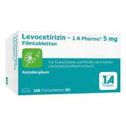 LEVOCETIRIZIN-1A Pharma 5 mg õhukese polümeerikattega tabletid, 100 tk