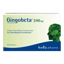 GINGOBETA 240 mg õhukese polümeerikattega tabletid, 100 tk