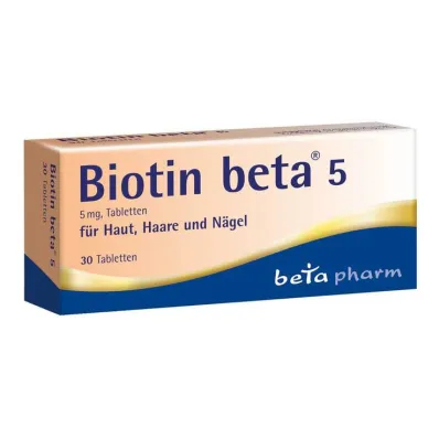 Biotiin beeta 5 tabletti, 30 tk Biotiin beeta 5 tabletti, 30 tk