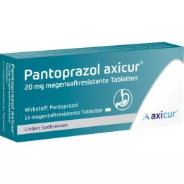 PANTOPRAZOL Axicur 20 mg seedetrakti tabletid, 14 tk