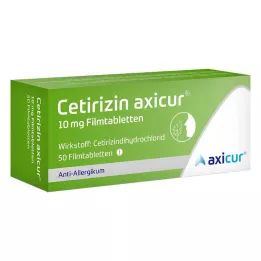 CETIRIZIN axicur 10 mg õhukese polümeerikattega tabletid, 50 tk
