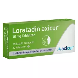 LORATADIN axicur 10 mg tabletid, 20 tk