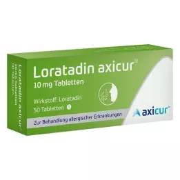 LORATADIN axicur 10 mg tabletid, 50 tk