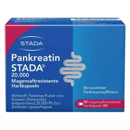 PANKREATIN STADA 20 000 gastroresistentset kõvakapslit, 50 tk