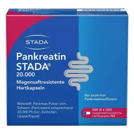 PANKREATIN STADA 20 000 gastroresistentset kõvakapslit, 200 tk