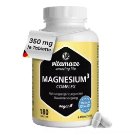 MAGNESIUM 350 mg komplekstsitraat/oksiid/süsinik.vegan, 180 tk