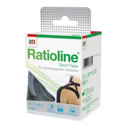 Ratioline sporditeip 5 cmx5 m must, 1 tk