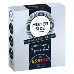 MISTER Suurus proovipakk 53-57-60 Kondoome, 3 tk