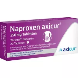 NAPROXEN Axicur 250 mg tabletid, 20 tk