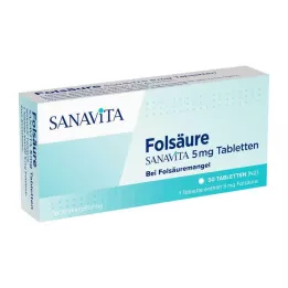 FOLSÄURE SANAVITA 5 mg tabletid, 50 tk