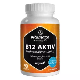 B12 AKTIV 1000 µg vegan tabletid, 90 tk