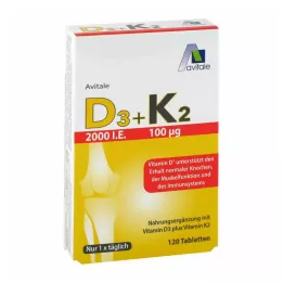 Vitamiin D3+K2 2000 IU, 120 tk