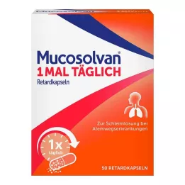 MUCOSOLVAN 1 kord päevas toimeainet prolongeeritult vabastavad kapslid, 50 tk