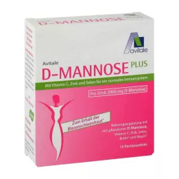 D-MANNOSE PLUS 2000 mg Vitamiinide ja mineraalidega pulgad, 15X2,47 g