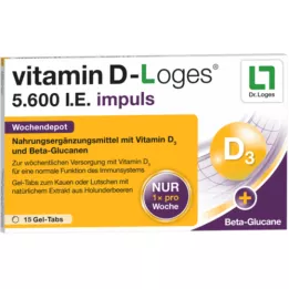 VITAMIN D-LOGES 5600 RÜ impulss-nädalahoidla KTA, 15 tk