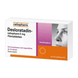 DESLORATADIN-ratiopharm 5 mg õhukese polümeerikattega tabletid, 20 tk