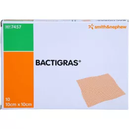 BACTIGRAS antiseptiline parafiinmarli 10x10 cm, 10 tk
