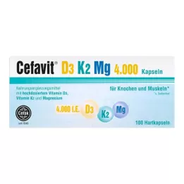 CEFAVIT D3 K2 Mg 4000 RÜ kõvakapslid, 100 tk