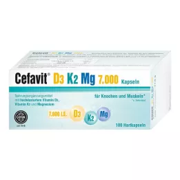 CEFAVIT D3 K2 Mg 7000 RÜ kõvakapslid, 100 tk