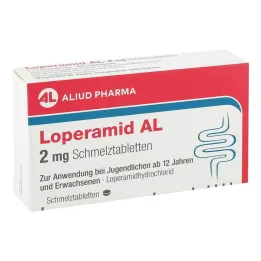 Loperamiid AL 2 mg suus dispergeeruvad tabletid, 12 tk