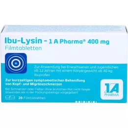 IBU-LYSIN 1A Pharma 400 mg õhukese polümeerikattega tabletid, 20 tk