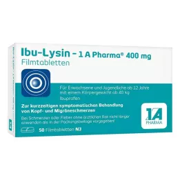 IBU-LYSIN 1A Pharma 400 mg õhukese polümeerikattega tabletid, 50 tk