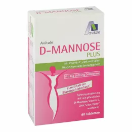 D-MANNOSE PLUS 2000 mg tabletid vitamiinide ja mineraalainetega, 60 tk