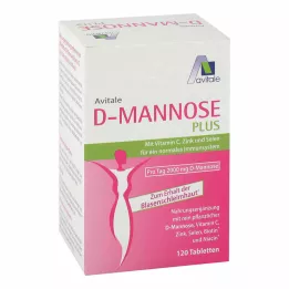 D-MANNOSE PLUS 2000 mg tabletid vitamiinide ja mineraalainetega, 120 tk