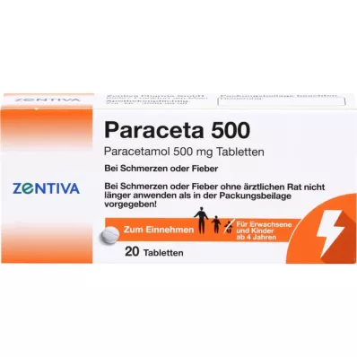 PARACETA 500 tabletti, 20 tk