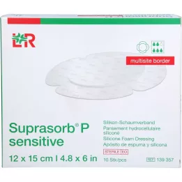 SUPRASORB P sen.PU-Schaumv.multis.bor.12x15cm, 10 tk