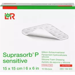 SUPRASORB P-tundlik PU-Schaumv.mittebor.15x15cm, 10 tk