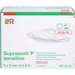 SUPRASORB P-tundlik PU-Schaumv.bor.lite 5x5cm, 10 tk