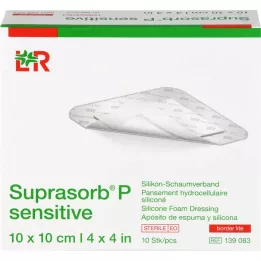 SUPRASORB P-tundlik PU-Schaumv.bor.lite 10x10cm, 10 tk