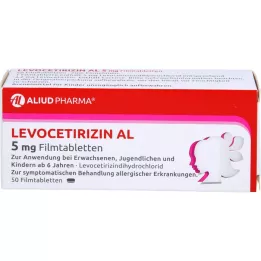 LEVOCETIRIZIN AL 5 mg õhukese polümeerikattega tabletid, 50 tk