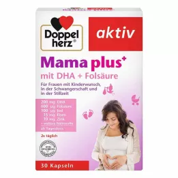 DOPPELHERZ Mama plus koos DHA+ foolhappekapslid, 30 tk