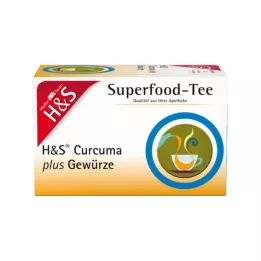 H&amp;S Curcuma Plus vürtside filtrikott, 20x1,5 g