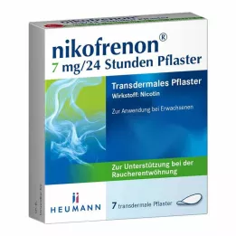 NIKOFRENON 7 mg/24 tundi transdermaalne plaaster, 7 tk
