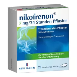 NIKOFRENON 7 mg/24 tundi transdermaalne plaaster, 28 tk
