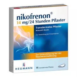 NIKOFRENON 14 mg/24 tundi transdermaalne plaaster, 14 tk