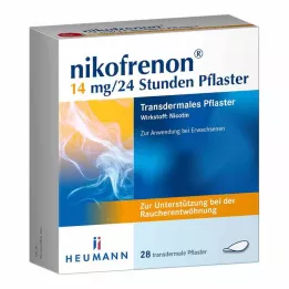 NIKOFRENON 14 mg/24 tundi transdermaalne plaaster, 28 tk