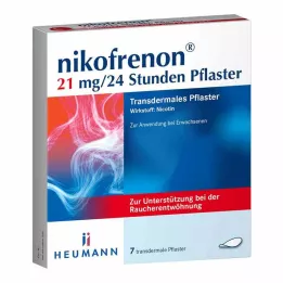NIKOFRENON 21 mg/24 tundi transdermaalne plaaster, 7 tk