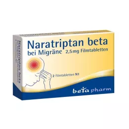 NARATRIPTAN beeta migreeni korral 2,5 mg õhukese polümeerikattega tabletid, 2 tk