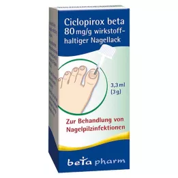 CICLOPIROX beeta 80 mg/g toimeainega küünelakk, 3,3 ml