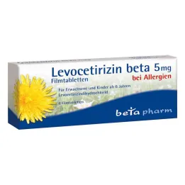 Levotsetirisiin beeta 5 mg õhukese polümeerikattega tabletid (6 tk)