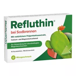 REFLUTHIN kõrvetiste närimistabletid piparmünt, 16 tk